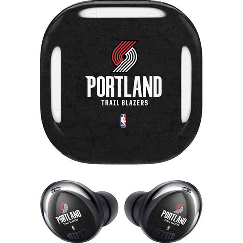 NBA Portland Trail Blazers Distressed Galaxy Buds Pro Skin