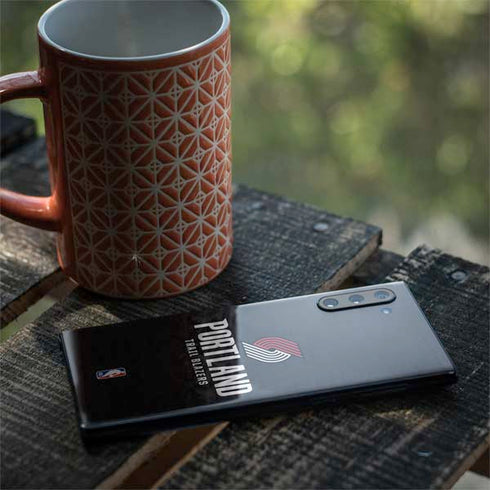 NBA Portland Trail Blazers Distressed Galaxy Note 10 Skin