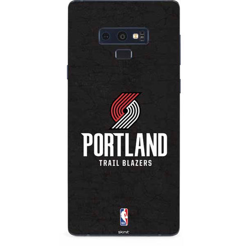 NBA Portland Trail Blazers Distressed Galaxy Note 9 Skin