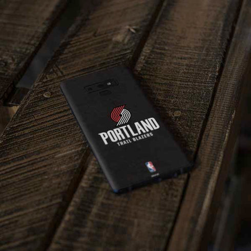 NBA Portland Trail Blazers Distressed Galaxy Note 9 Skin