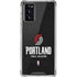 NBA Portland Trail Blazers Distressed Galaxy Note20 5G Clear Case