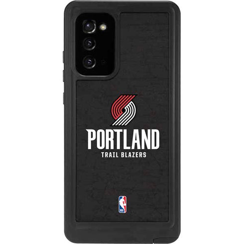NBA Portland Trail Blazers Distressed Galaxy Note20 5G Waterproof Case