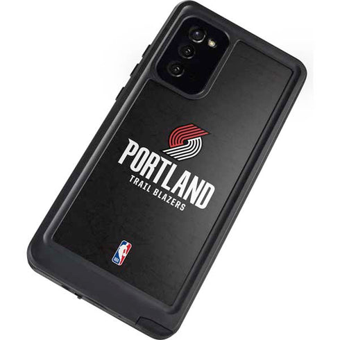 NBA Portland Trail Blazers Distressed Galaxy Note20 5G Waterproof Case
