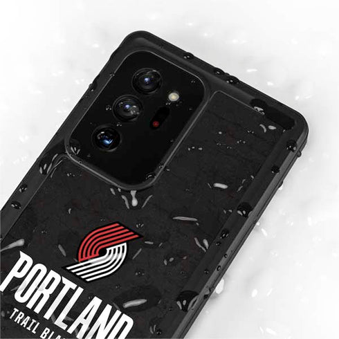 NBA Portland Trail Blazers Distressed Galaxy Note20 Ultra 5G Waterproof Case