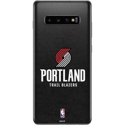 NBA Portland Trail Blazers Distressed Galaxy S10 Plus Skin
