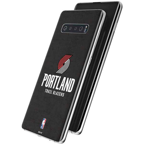 NBA Portland Trail Blazers Distressed Galaxy S10 Plus Skin