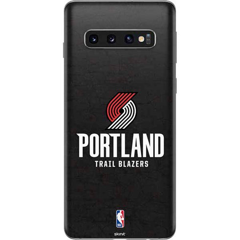 NBA Portland Trail Blazers Distressed Galaxy S10 Skin