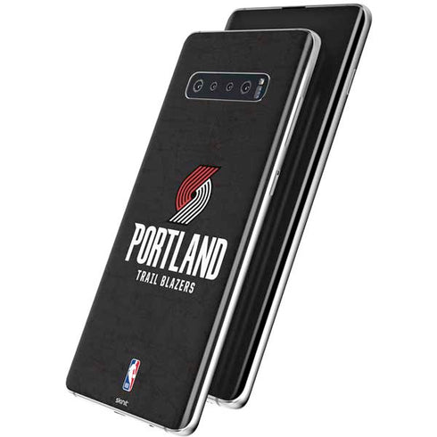 NBA Portland Trail Blazers Distressed Galaxy S10 Skin