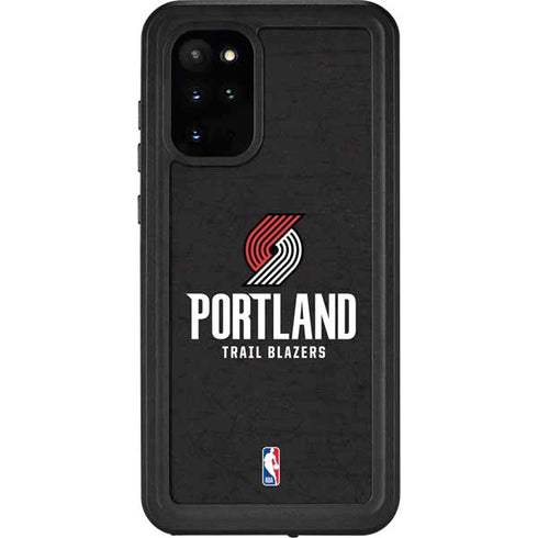 NBA Portland Trail Blazers Distressed Galaxy S20 Plus Waterproof Case
