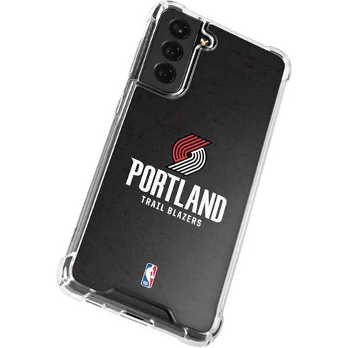NBA Portland Trail Blazers Distressed Galaxy S21 FE Clear Case