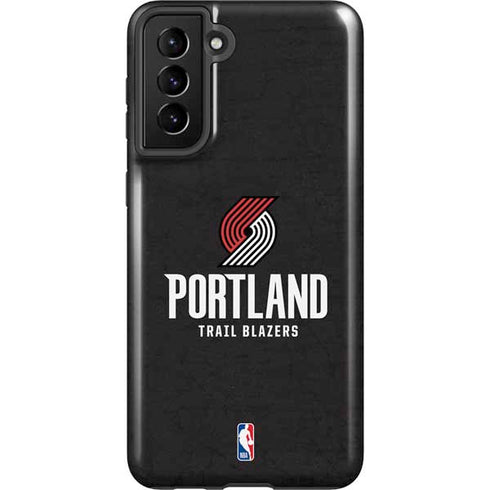NBA Portland Trail Blazers Distressed Galaxy S21 FE Pro Case