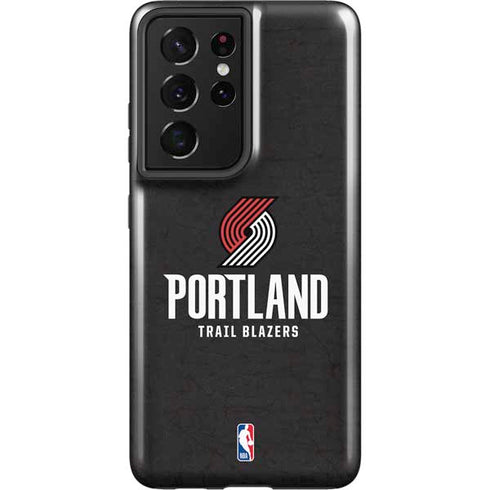NBA Portland Trail Blazers Distressed Galaxy S21 Ultra 5G Pro Case