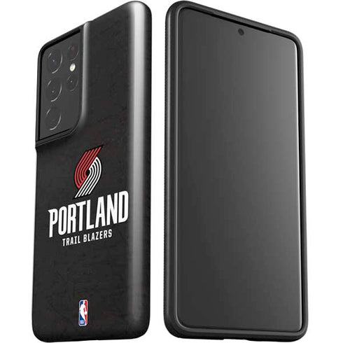 NBA Portland Trail Blazers Distressed Galaxy S21 Ultra 5G Pro Case