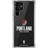 NBA Portland Trail Blazers Distressed Galaxy S22 Ultra Clear Case