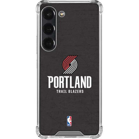 NBA Portland Trail Blazers Distressed Galaxy S23 Clear Case