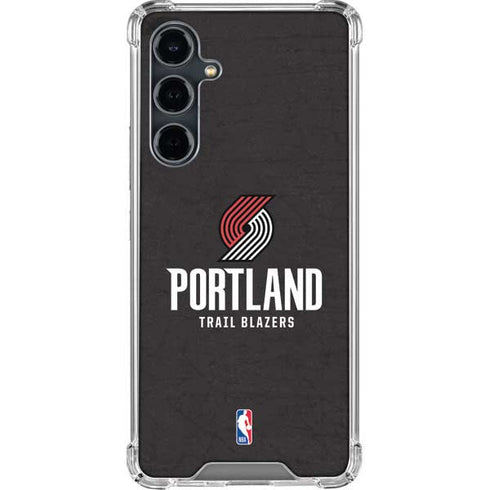 NBA Portland Trail Blazers Distressed Galaxy S23 FE Clear Case