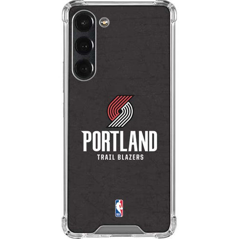 NBA Portland Trail Blazers Distressed Galaxy S23 Plus Clear Case