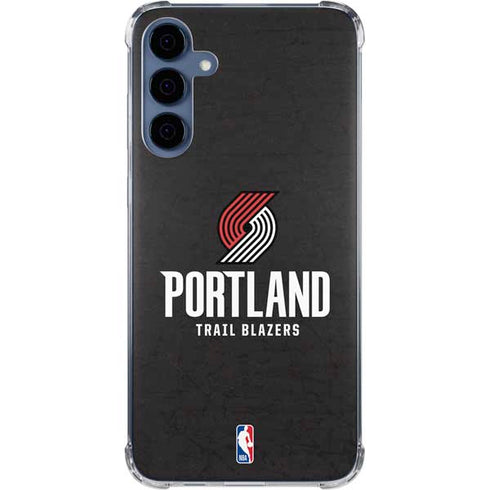 NBA Portland Trail Blazers Distressed Galaxy S24 Clear Case
