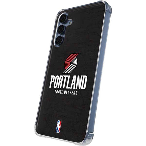 NBA Portland Trail Blazers Distressed Galaxy S24 Clear Case