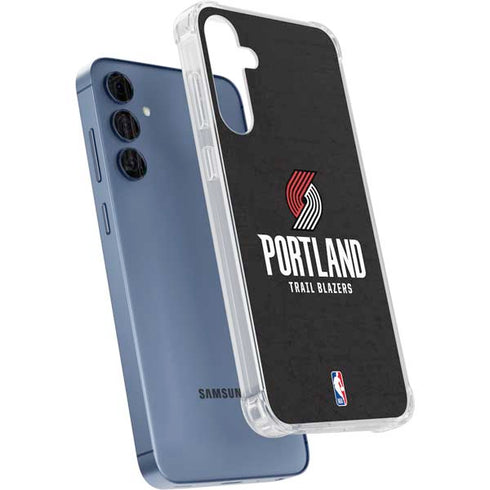 NBA Portland Trail Blazers Distressed Galaxy S24 Clear Case