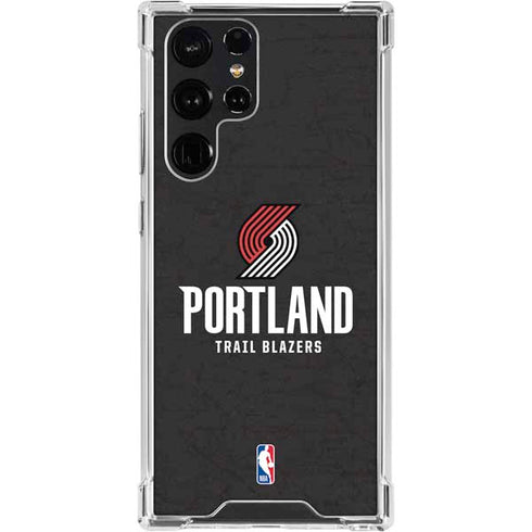 NBA Portland Trail Blazers Distressed Galaxy S24 Ultra Clear Case