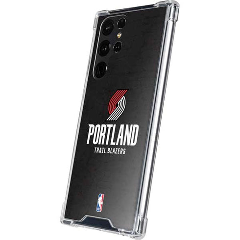 NBA Portland Trail Blazers Distressed Galaxy S24 Ultra Clear Case