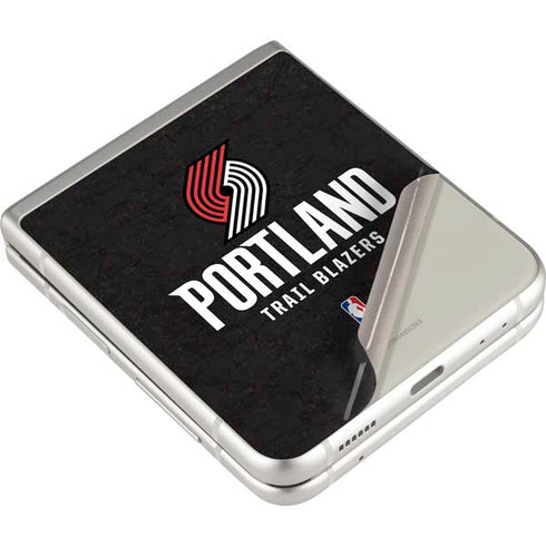 NBA Portland Trail Blazers Distressed Galaxy Z Flip3 5G Skin