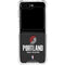NBA Portland Trail Blazers Distressed Galaxy Z Flip5 5G Clear Case