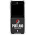 NBA Portland Trail Blazers Distressed Galaxy Z Flip5 5G Clear Case