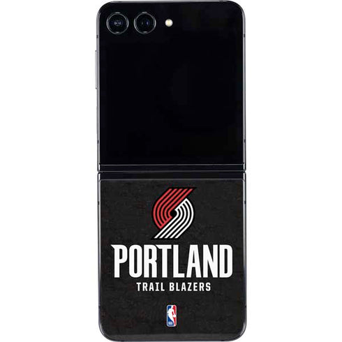 NBA Portland Trail Blazers Distressed Galaxy Z Flip5 5G Skin