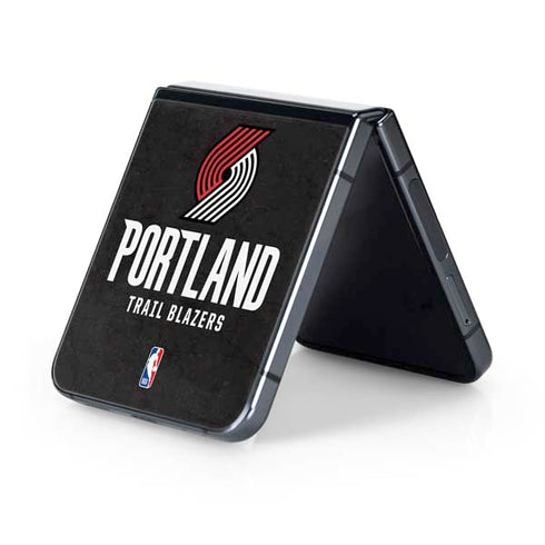 NBA Portland Trail Blazers Distressed Galaxy Z Flip5 5G Skin
