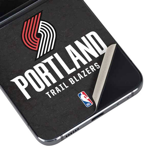 NBA Portland Trail Blazers Distressed Galaxy Z Flip5 5G Skin