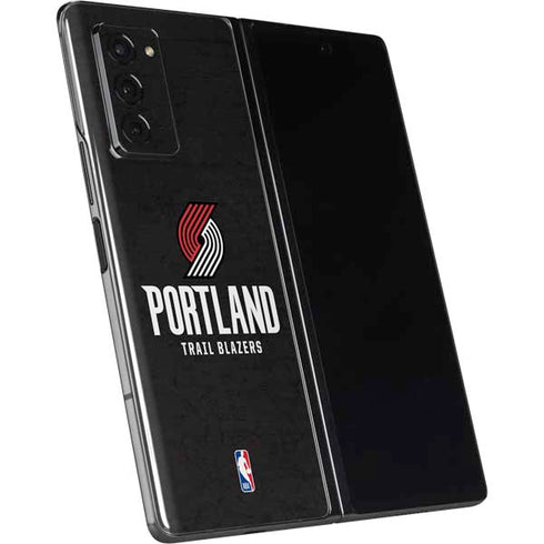 NBA Portland Trail Blazers Distressed Galaxy Z Fold2 5G Skin
