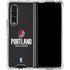 NBA Portland Trail Blazers Distressed Galaxy Z Fold4 5G Clear Case
