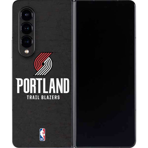 NBA Portland Trail Blazers Distressed Galaxy Z Fold4 5G Skin