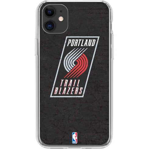 NBA Portland Trail Blazers Distressed iPhone 11 Clear Case