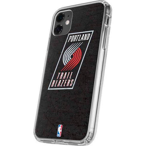 NBA Portland Trail Blazers Distressed iPhone 11 Clear Case