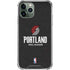 NBA Portland Trail Blazers Distressed iPhone 11 Pro Max Clear Case