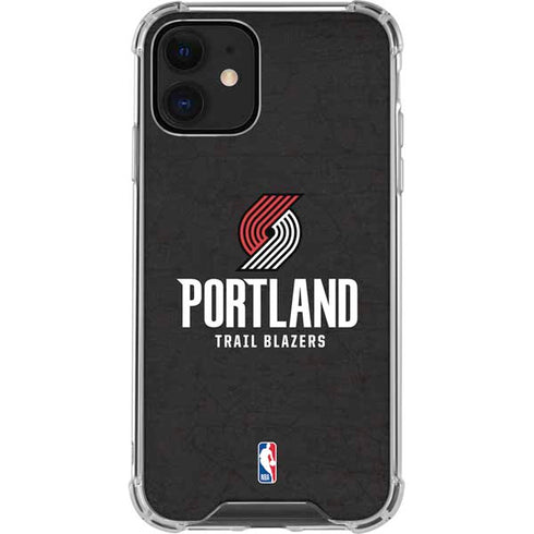 NBA Portland Trail Blazers Distressed iPhone 12 Mini Clear Case