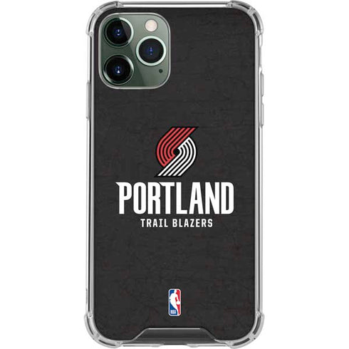 NBA Portland Trail Blazers Distressed iPhone 12 Pro Max Clear Case
