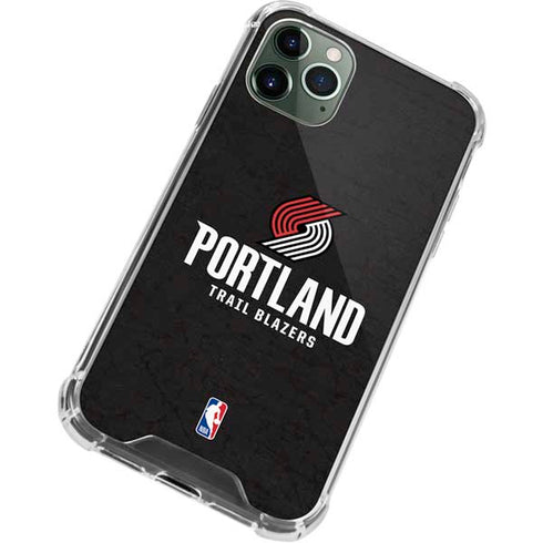 NBA Portland Trail Blazers Distressed iPhone 12 Pro Max Clear Case