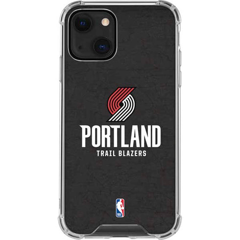 NBA Portland Trail Blazers Distressed iPhone 13 Clear Case