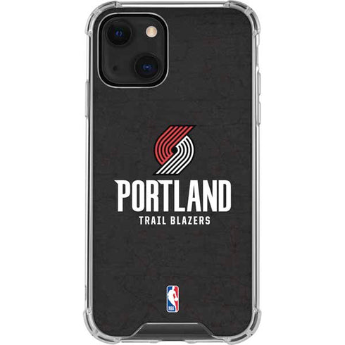 NBA Portland Trail Blazers Distressed iPhone 13 Mini Clear Case