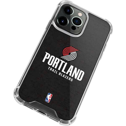 NBA Portland Trail Blazers Distressed iPhone 13 Pro Max Clear Case