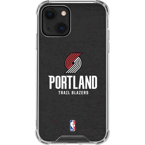 NBA Portland Trail Blazers Distressed iPhone 14 Clear Case