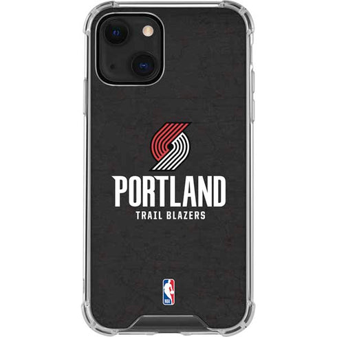 NBA Portland Trail Blazers Distressed iPhone 14 Plus Clear Case
