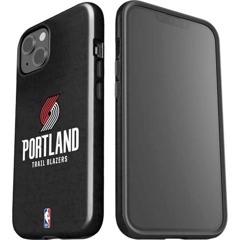 NBA Portland Trail Blazers Distressed iPhone 15 Impact Case