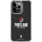 NBA Portland Trail Blazers Distressed iPhone 15 Pro Clear Case