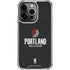 NBA Portland Trail Blazers Distressed iPhone 15 Pro Clear Case