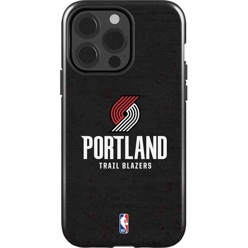 NBA Portland Trail Blazers Distressed iPhone 15 Pro Impact Case